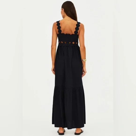 beach riot campbell cutout maxi dress Beach Riot: Ruthie Palm Eyelet Maxi Tank Dress main image 1